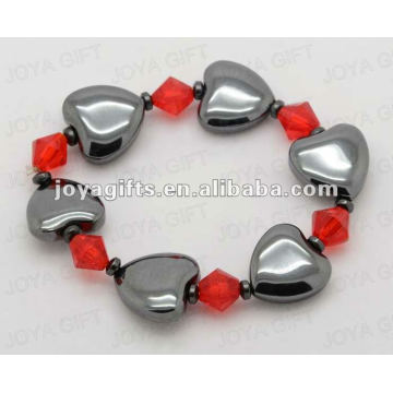 Hematite Heart beads bracelet